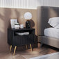 Naktinis staliukas Selsey Bello, juodas/auksinės spalvos kaina ir informacija | Spintelės prie lovos | pigu.lt