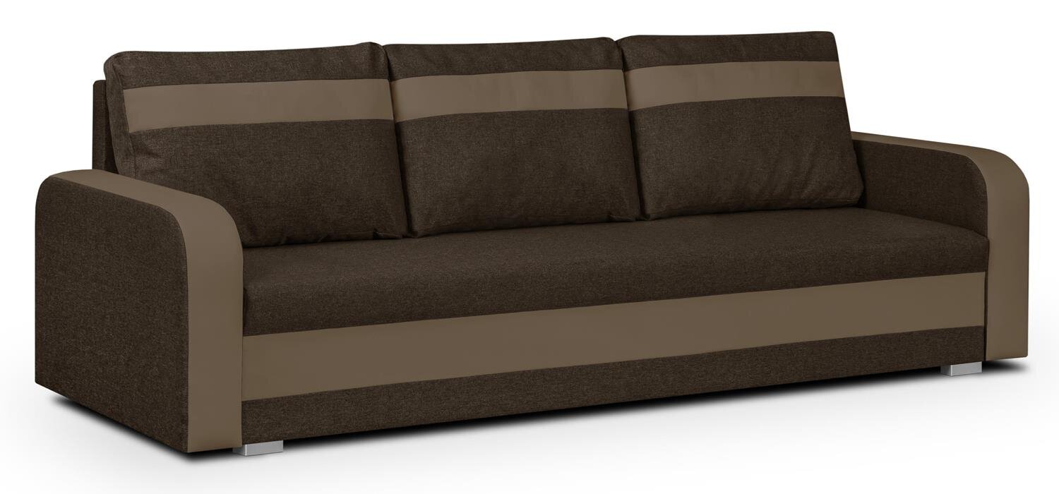 Trivietė sofa Condi, ruda/šviesiai ruda цена и информация | Sofos | pigu.lt