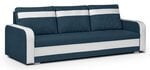 Trivietė sofa Condi, tamsiai mėlyna/balta