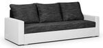 Trivietė sofa Lion, balta/juoda