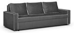 Trivietė sofa Midi, tamsiai pilka