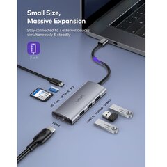 Адаптер USB-C 7-в-1, VAVA VA-UC017 цена и информация | Адаптеры, USB-разветвители | pigu.lt
