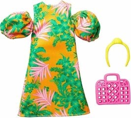 Mattel Barbie Fashion - платье Tropico с пышными рукавами, повязка на голову с сумочкой (HBV32) цена и информация | Игрушки для девочек | pigu.lt