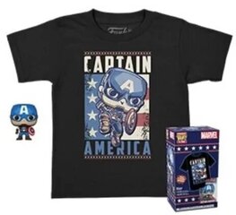 Funko POP! & Tee: Marvel - Captain America kaina ir informacija | Žaidėjų atributika | pigu.lt
