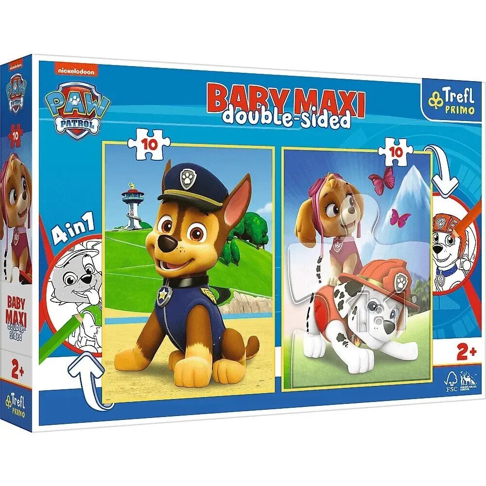Dėlionė su šunyčiais patruliais Trefl Baby Maxi Paw Patrol 4in1, 20 d. kaina ir informacija | Dėlionės (puzzle) | pigu.lt
