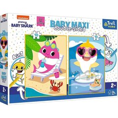 Пазл Baby MAXI 2x10 частей «Веселый день акулы», «Маленькая акула» цена и информация | Пазлы | pigu.lt