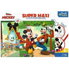 Dėlionė su peliuku Mickey Trefl Super Maxi, 24 d. kaina ir informacija | Dėlionės (puzzle) | pigu.lt