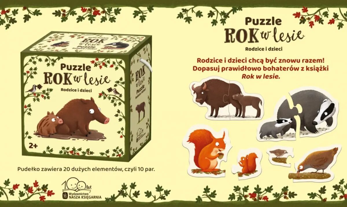 Dėlionė Metai miške. Tėvai ir vaikai, 20 det. kaina ir informacija | Dėlionės (puzzle) | pigu.lt