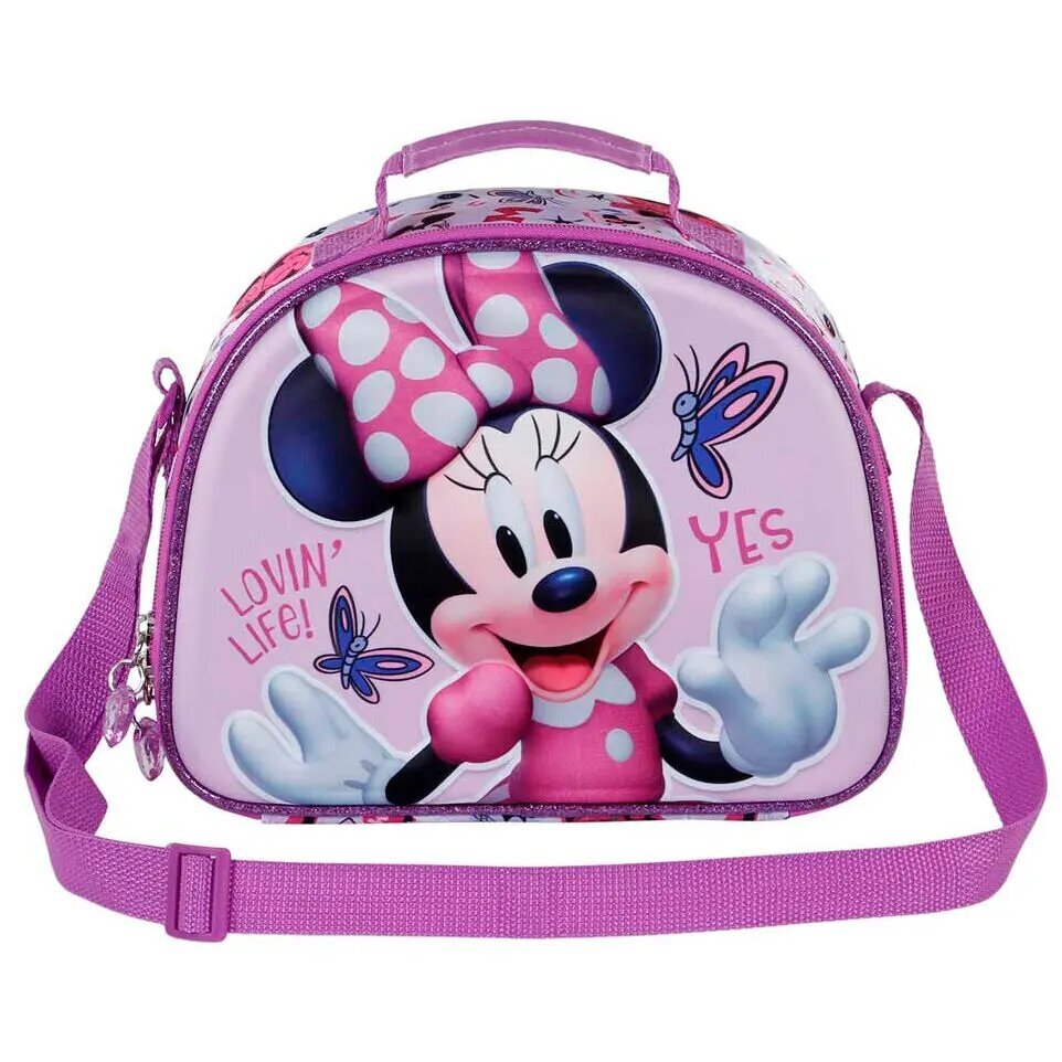 Disney Minnie Butterflies 3D pietų krepšys, 25,5x10x20 cm kaina ir informacija | Maisto saugojimo  indai | pigu.lt