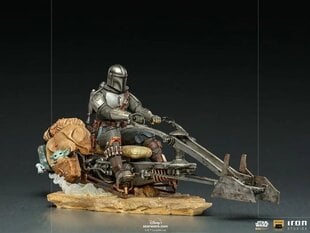 Star Wars Mandalorian Deluxe 1/10 Mandalorian on Speederbike цена и информация | Атрибутика для игроков | pigu.lt