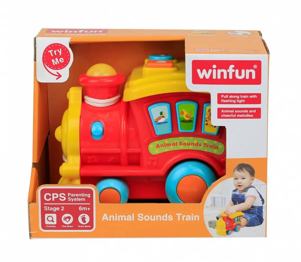 Traukinys WinFun su garsais kaina ir informacija | Žaislai kūdikiams | pigu.lt
