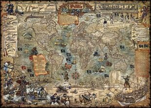 Dėlionė su piratų žemėlapiu Heye Map Art, 2000 d. kaina ir informacija | Dėlionės (puzzle) | pigu.lt