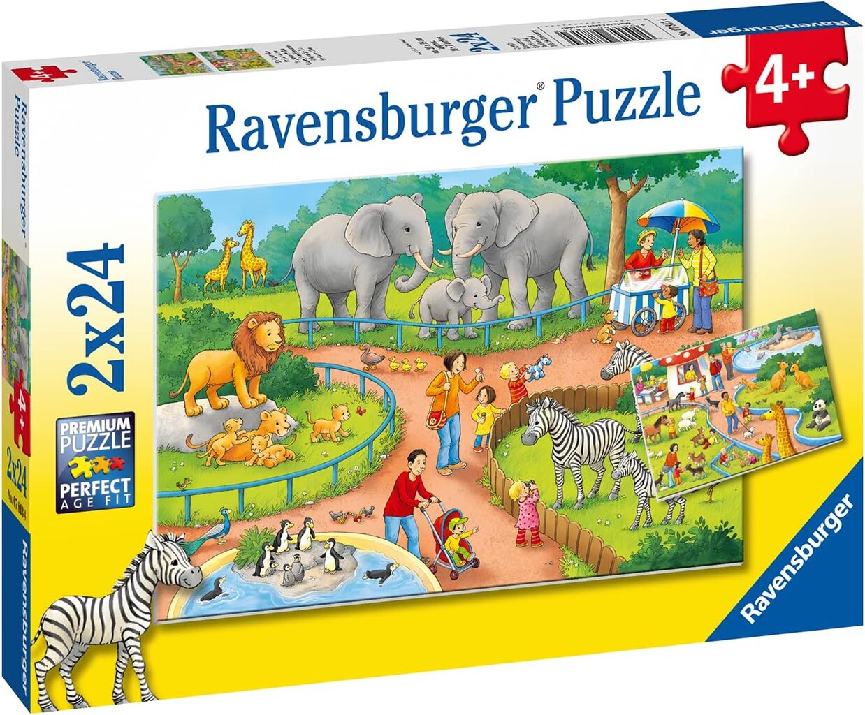 Dėlionė su zoologijos sodu Ravensburger, 48 d. kaina ir informacija | Dėlionės (puzzle) | pigu.lt