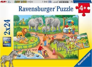 Dėlionė su zoologijos sodu Ravensburger, 48 d. kaina ir informacija | Dėlionės (puzzle) | pigu.lt