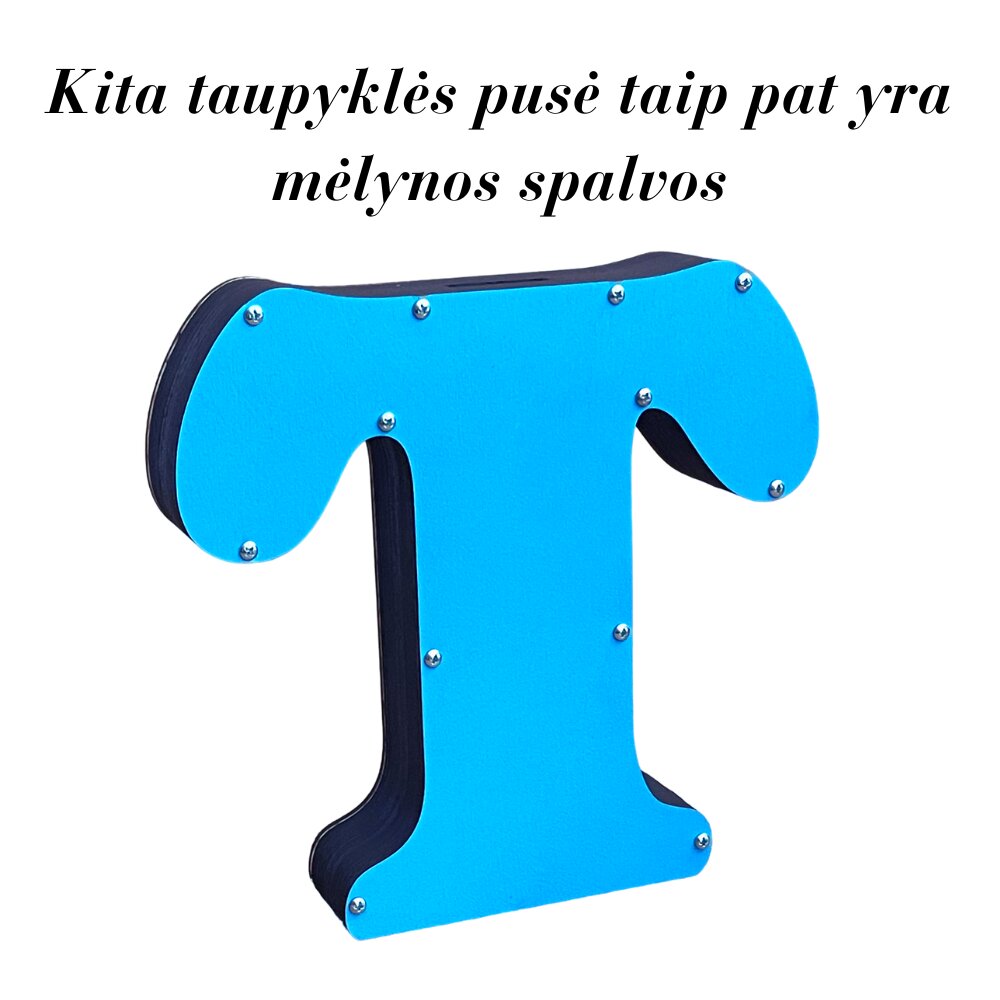 Taupyklė Raidė T, 20 cm kaina ir informacija | Originalios taupyklės | pigu.lt