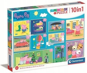 Dėlionė Peppa Pig 10in1, Clementoni, 330 det. kaina ir informacija | Dėlionės (puzzle) | pigu.lt