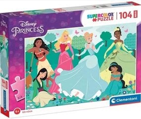 Dėlionė su Disney princesėm Clementoni, 104 d. kaina ir informacija | Dėlionės (puzzle) | pigu.lt