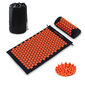Akupresūrinis kilimėlis su pagalvėle Akumata, 73x43 cm, juodas/oranžinis kaina ir informacija | Masažo reikmenys | pigu.lt