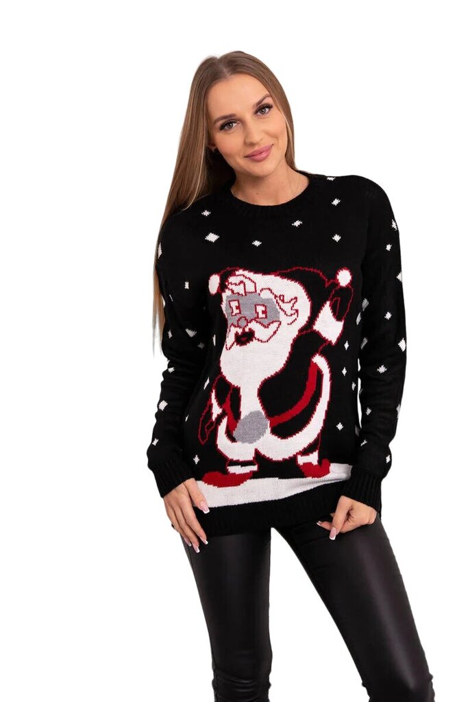 Kalėdinis megztinis moterims Kesi 2021, juodas kaina | pigu.lt