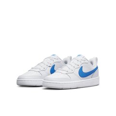 Детские кроссовки Nike Court Borough Low 2 BQ5448 123/3.5, белые/синие цена и информация | Детская спортивная обувь | pigu.lt