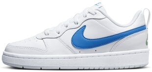 Детские кроссовки Nike Court Borough Low 2 BQ5448 123/3.5, белые/синие цена и информация | Детская спортивная обувь | pigu.lt