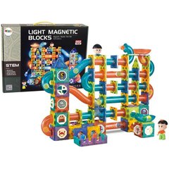 Magnetinis konstruktorius Lean Toys Light Magnetic Blocks, 252 d. цена и информация | Конструкторы и кубики | pigu.lt