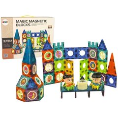 Magnetinis konstruktorius Lean Toys Magic Magnetic Blocks, 98 d. kaina ir informacija | Konstruktoriai ir kaladėlės | pigu.lt