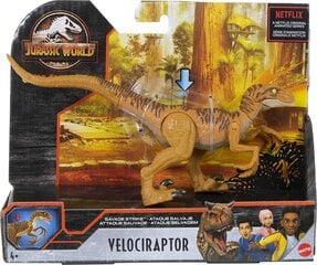 Dinozauro figūrėlė Velociraptor Mattel Jurassic World HBX32 цена и информация | Игрушки для мальчиков | pigu.lt