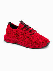 кроссовки в сеточку - красный v2 om-foks-0117 цена и информация | Мужские кроссовки | pigu.lt