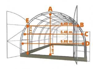 Arkinis šiltnamio rėmas Fermer 6x12 m kaina ir informacija | Šiltnamiai | pigu.lt