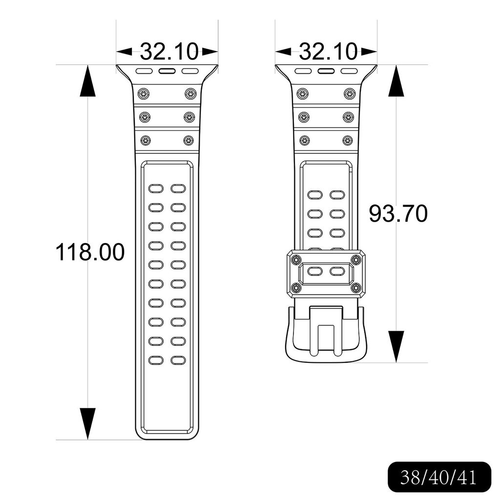 Strap Triple Protection Bracelet kaina ir informacija | Išmaniųjų laikrodžių ir apyrankių priedai | pigu.lt