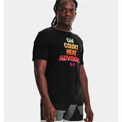 Marškinėliai vyrams Under Armour Basketball Heat, juodi kaina ir informacija | Vyriški marškinėliai | pigu.lt