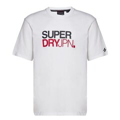 Marškinėliai vyrams Superdry M1011726AT7X, balti kaina ir informacija | Vyriški marškinėliai | pigu.lt
