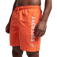 Code applque swim short superdry for men's orange m3010187a03m M3010187A03M цена и информация | Мужские шорты | pigu.lt