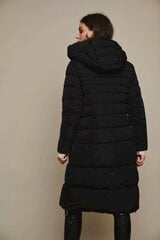 Rino&Pelle dvipusis moteriškas žieminis paltas KEILA, juodai gėlėtas kaina ir informacija | Paltai moterims | pigu.lt