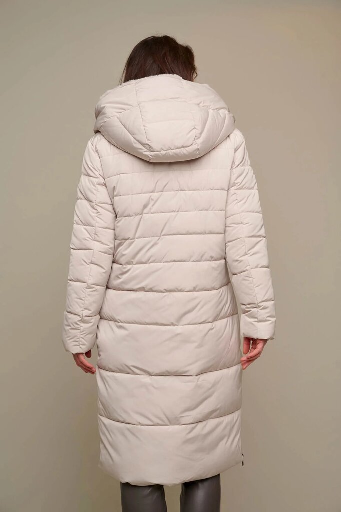 Rino&Pelle moteriškas žieminis paltas KEILAFUR, baltas kaina ir informacija | Paltai moterims | pigu.lt