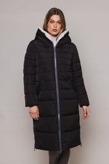 Rino&Pelle moteriškas žieminis paltas KEILAFUR, juodas kaina ir informacija | Paltai moterims | pigu.lt