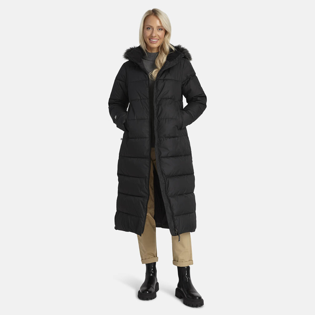 Huppa moteriškas žieminis paltas GUDRUN, juodas kaina ir informacija | Striukės moterims | pigu.lt