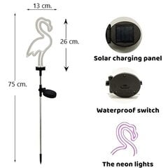 Садовый светодиодный светильник НЕОНОВЫЙ ФЛАМИНГО цена и информация | Уличные светильники | pigu.lt