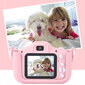 Vaikiškas fotoaparatas Vienaragis 40Mpx su SD kortele 32GB , rožinis цена и информация | Skaitmeniniai fotoaparatai | pigu.lt