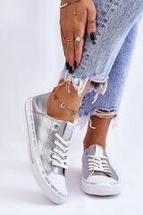 Laisvalaikio batai moterims Big Star LL274016, sidabrinės spalvos цена и информация | Спортивная обувь, кроссовки для женщин | pigu.lt