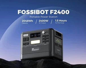 Портативная электростанция FOSSiBOT F2400, 2048Wh/640000mAh LiFePO4 Battery, 2400W(4600W Peak) цена и информация | Источник питания | pigu.lt