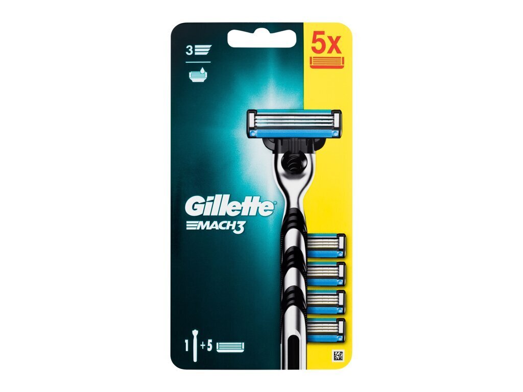 Skustuvo rinkinys Gillette Mach3 vyrams, 1 vnt. цена и информация | Skutimosi priemonės ir kosmetika | pigu.lt