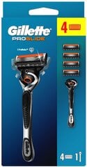 Бритва и лезвия Gillette Fusion 5 Proglide, 4 шт. цена и информация | Косметика и средства для бритья | pigu.lt