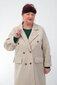 Paltas moterims Dora Moda, smėlio spalvos kaina ir informacija | Paltai moterims | pigu.lt