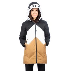 Женская длинная зимняя куртка Luhta HALIVAARA, бежево-бело-черная цена и информация | Женские куртки | pigu.lt