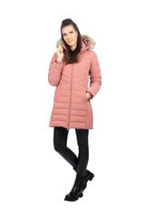 Luhta moteriškas žieminis paltas HAUKKALA, rožinis kaina ir informacija | Striukės moterims | pigu.lt