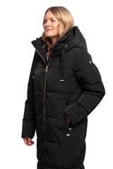 Luhta moteriškas žieminis paltas HEINIS, juodas kaina ir informacija | Striukės moterims | pigu.lt
