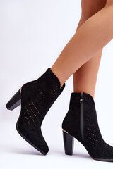 Ažūriniai batai moterims Logan 24589-H, juodi kaina ir informacija | Aulinukai, ilgaauliai batai moterims | pigu.lt