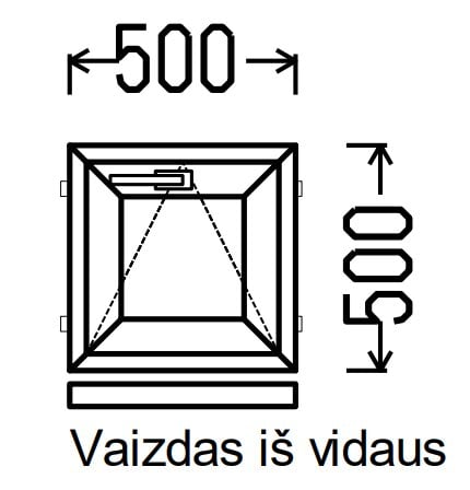 Plastikinis atverčiamas langas, baltos spalvos kaina ir informacija | Plastikiniai langai | pigu.lt